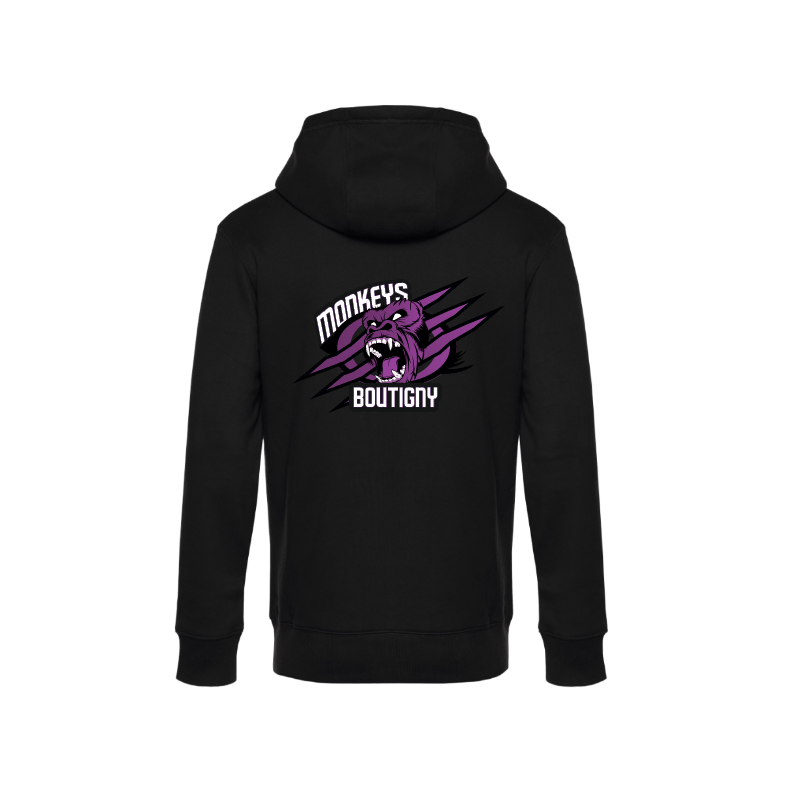 Sweat à capuche logo coeur + dos enfant