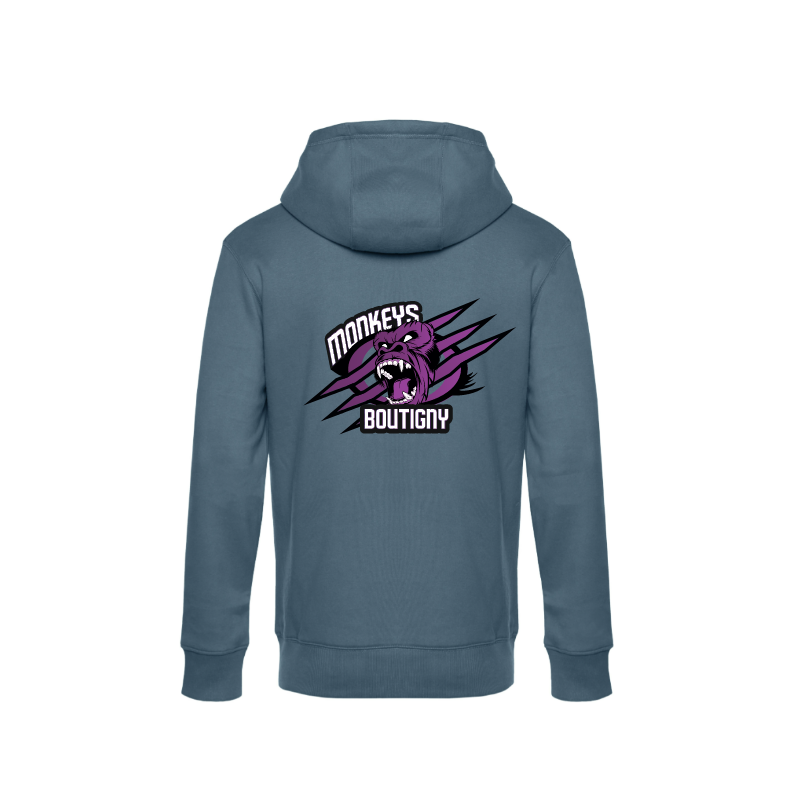 Sweat à capuche logo coeur + dos enfant