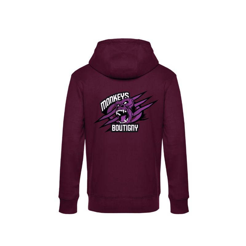 Sweat à capuche logo coeur + dos enfant