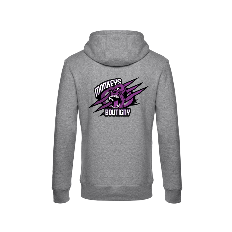 Sweat à capuche logo coeur + dos adulte