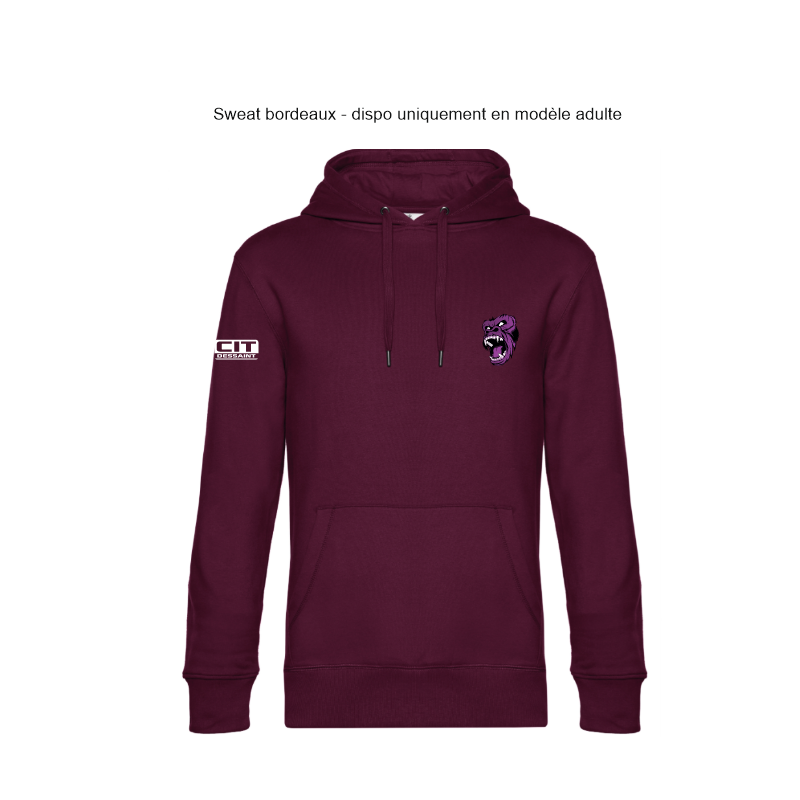 Sweat à capuche logo coeur adulte