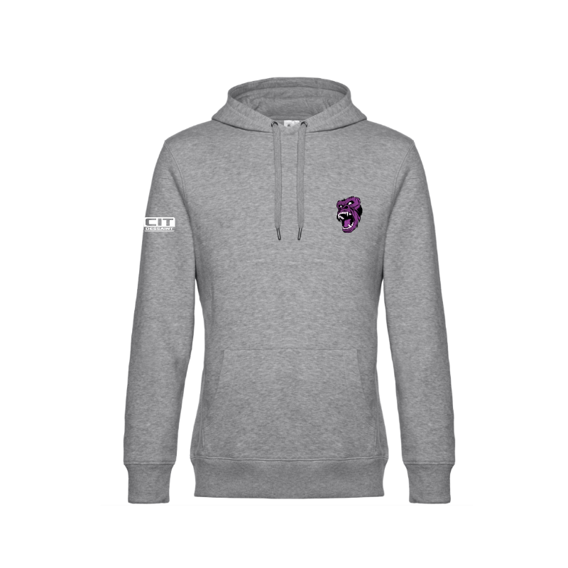 Sweat à capuche logo coeur + dos adulte