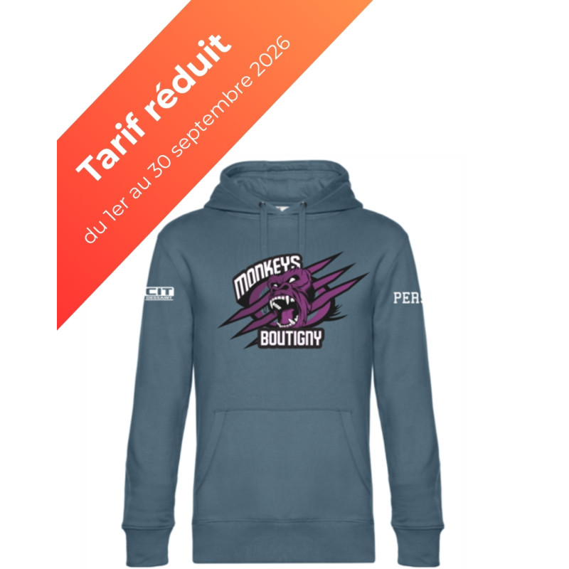 Sweat à capuche logo devant adulte