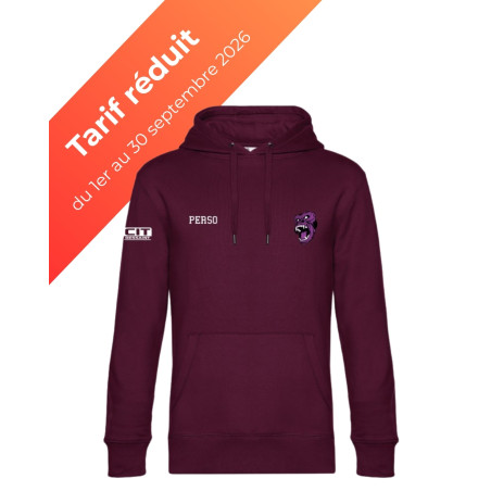 Sweat à capuche logo cœur 1 + dos - Adulte