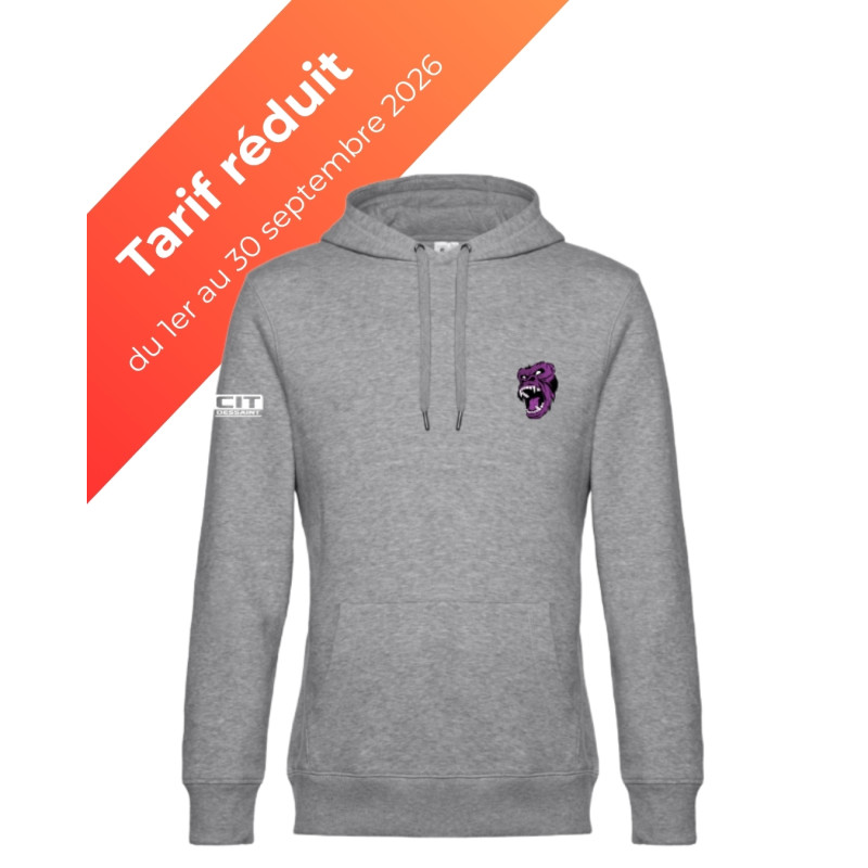 Sweat à capuche logo cœur 1 + dos - Adulte